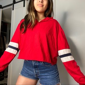 Youth in Revolt Long Sleeve Crop Top